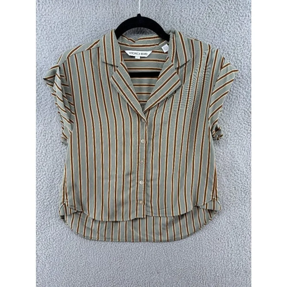 Veronica Beard Striped Matching Set Top XS Shorts 4